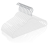TIMMY 50 plastic hangers with an ultra-thin profile save space in closets.