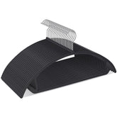 TIMMY ergonomic curved hanger silhouette prevents shoulder bumps for delicate fabrics.