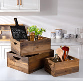 TIMRIS rustic nesting crates front view showcasing vintage charm and easy organization