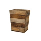 TIMRIS small wood trash can with natural finish, ideal for compact spaces