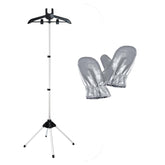 Tingtio clothes steamer stand hanger with adjustable height for easy garment steaming.