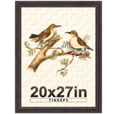 Tinkeps 20x27 frame with curved edges in walnut finish for wall display.