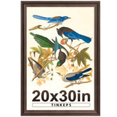 Tinkeps walnut 20x30 poster frame with curved edges enhances wall decor.