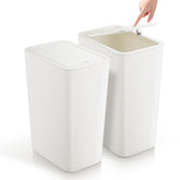 TIPGO bathroom trash can lid pop-up white, for quick hands-free disposal