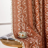 TIVNICO Burnt Orange curtains brighten living rooms with warm, natural light and privacy.