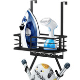 TJ.MOREE over-the-door ironing board hanger keeps iron and accessories neatly organized.