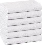 T & L Towel and Linen Mart white bath towels 27x54 flatlay, fresh and inviting.