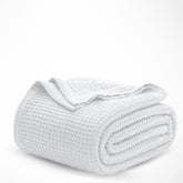 T & L Towel and Linen Mart cotton waffle blanket with soft texture for cozy layering.