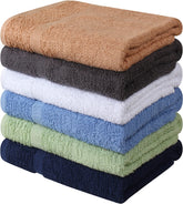 TL Towel and Linen Mart 6-pack Navy towels are soft and absorbent for daily use