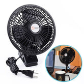 TN TONNY clip-on fan in black with secure clamp for flexible mounting