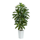 TNGGNT artificial dracaena tree 6ft full form enhances spaces with lifelike presence.