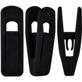 TOFIIGREM Black Velvet Hangers Clips 80-pack for secure closet organization