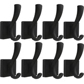 TOFIIGREM black wall coat hook with dual arms for organized entryways.