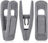 TOFIIGREM grey hanger clips on velvet hangers provide secure non-slip grip.