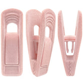 TOFIIGREM light pink velvet hanger clips pack ready for closet organization