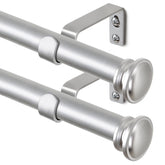 Tonial curtain rod with telescoping sections for a precise, adjustable window fit.