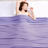 Topcee cooling blanket front view demonstrates double sided cooling for hot sleepers