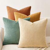 Topfinel orange-teal pillow covers, double-sided design, ideal for vibrant fall decor.