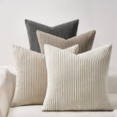 Topfinel 4-pack pillow covers in soft corduroy stripes for cozy decor