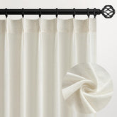 Topfinel pinched-pleated curtain cream 84in enhances privacy with soft daylight.
