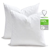 TopGreen Feathers Down Throw Pillow Inserts 28x28, set of 2, for plush, even fill