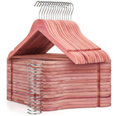 TOPIA HANGER natural American red cedar wood hangers with 30-pack for organized closets