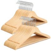 TOPIA HANGER natural wood hangers for durable closet organization