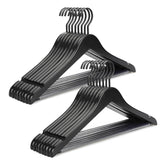 Topia Hanger premium wooden hanger with flat hook stabilizes garments on the rod