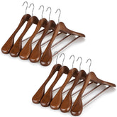 TOPIA HANGER wide-shoulder wooden hanger in walnut for suits and coats