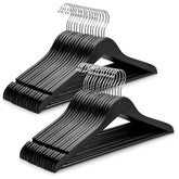 TOPIA HANGER wooden coat hangers 30-pack featuring durable maple wood for heavy garments.