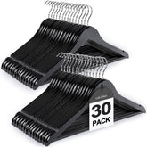TOPIA HANGER wooden hanger front view emphasizes sturdy construction for durable closet organization