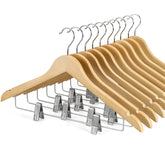 TOPIA HANGER wooden-hanger shows natural wood grain for chic closet organization