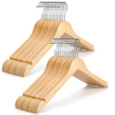 TOPIA HANGER wooden hangers 30-pack slim design saves closet space.