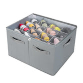 TOPIA HOME shoe organizer in a closet with foldable design for space saving.