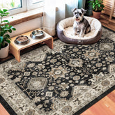TOPRUUG entry rug 3x4, washable black, easy to clean and maintain.