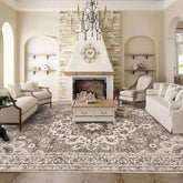 TOPRUUG washable oriental area rug 9x12 offers versatile style with easy cleaning for living spaces.