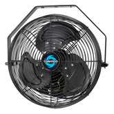Tornado 12inch outdoor wall fan front view cools patios and loading docks