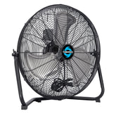 Tornado 18-inch high-velocity fan front view delivering strong airflow for large spaces.