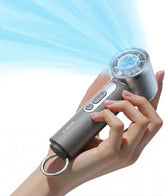 TORRAS CooliFy IVA handheld fan with ice cooler shown pocket-ready for travel.