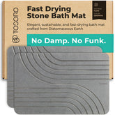TOSORO stone bath mat graphite, 2pcs, showcasing sleek design and quick-dry function.