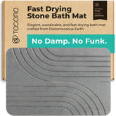 TOSORO graphite stone bath mat with textured surface for quick absorption.