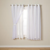 Town and Country Luxe Talia double-layer curtains with sheer panel brighten rooms while maintaining privacy.