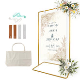 TPFWTD wedding sign holder with glossy gold finish for elegant welcomes