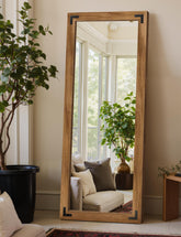 TRAHOME full-length mirror with wood frame in 56x22 inches for hallways.