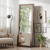 TRAHOME full-length wooden mirror with solid frame for head-to-toe viewing