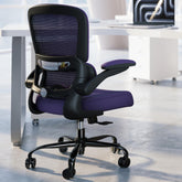 TRALT office chair demonstrates ergonomic back support for extended work sessions.