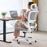 TRALT office chair with ergonomic headrest for all-day comfort