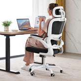 TRALT office chair with ergonomic headrest improves posture during long tasks
