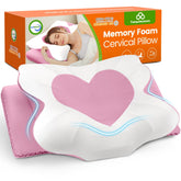 TranquilMoments cervical neck pillow with contoured center hollow supports neck alignment.