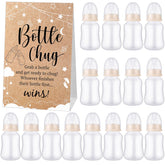 TrelaCo Bottle Chug Set with 20 baby bottles for fun baby shower games